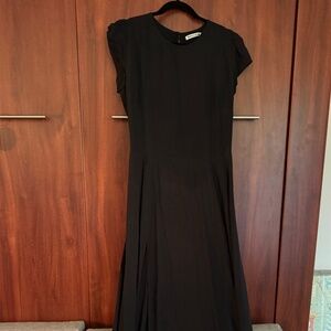 Reformation Black Open Low Back Midi Dress - size 12